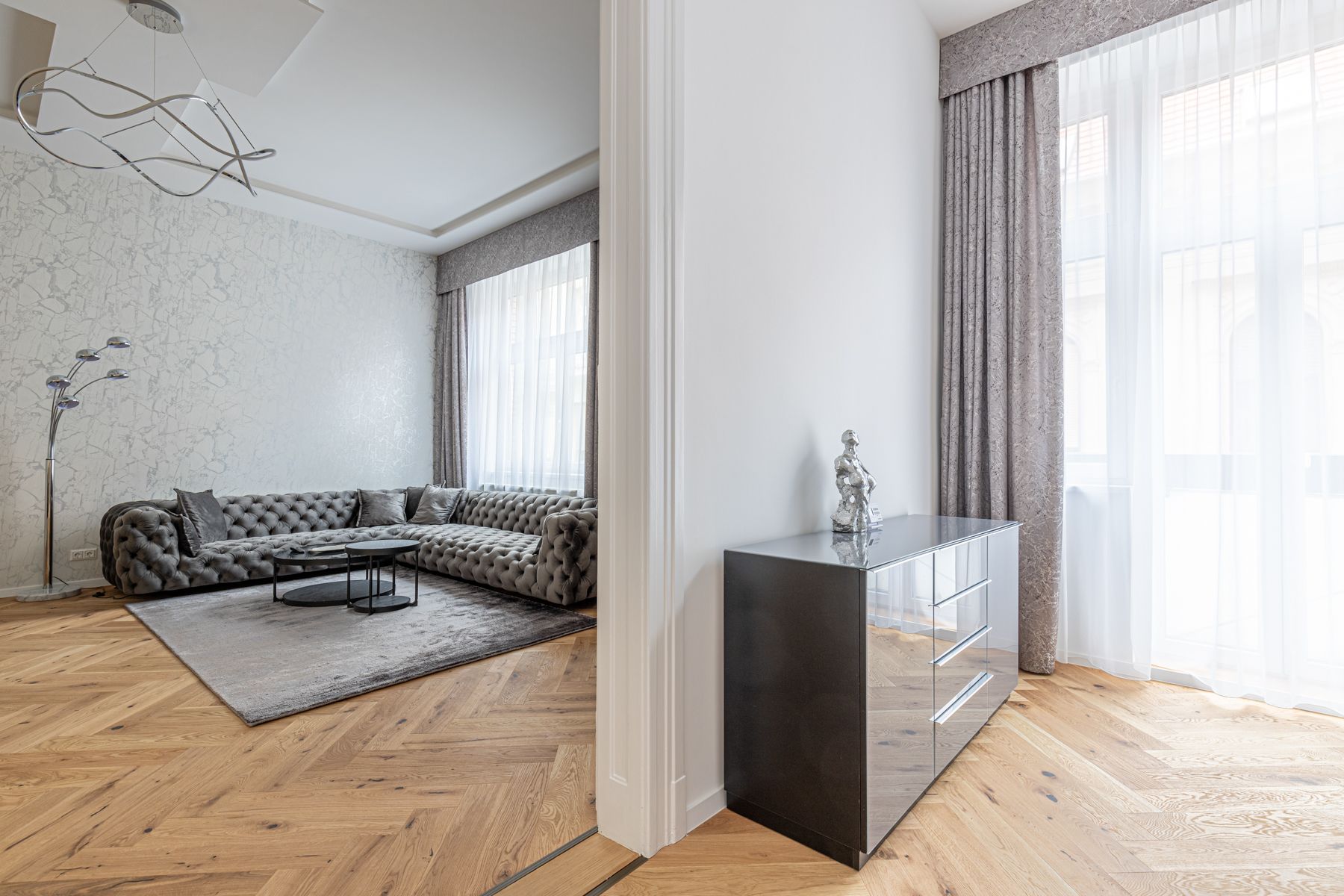 Belgrád rakpart, 3 hálószobás luxus lakás